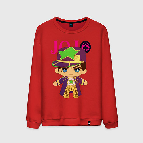 Мужской свитшот Little Jotaro Cujo - JoJo Bizarre Adventure / Красный – фото 1