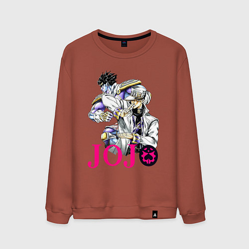 Мужской свитшот Star Platinum stand of Jotaro Kujo / Кирпичный – фото 1