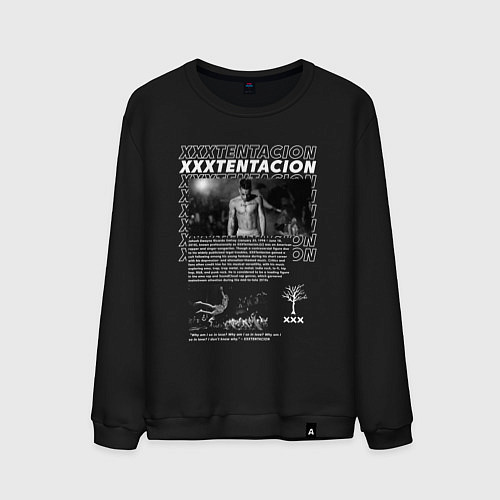 Мужской свитшот XXXtentacion rapper / Черный – фото 1