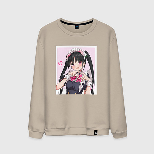 Мужской свитшот Yumechi - Akiba Meido Sensou / Миндальный – фото 1