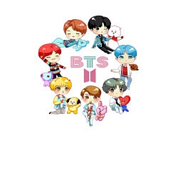 Свитшот хлопковый мужской BTS Bangtan Toys, цвет: белый — фото 2