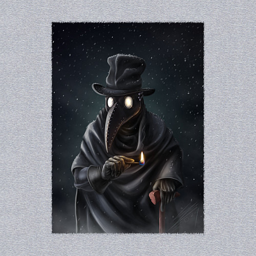 Мужской свитшот Чумной доктор в Средневековье / Меланж – фото 3