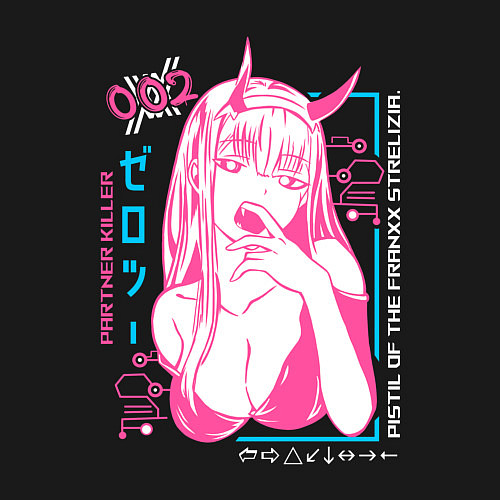 Мужской свитшот Zero Two anime / Черный – фото 3