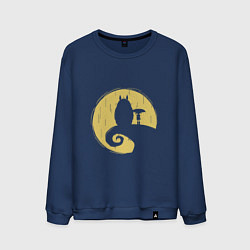 Свитшот хлопковый мужской Тоторо в ночи, цвет: тёмно-синий