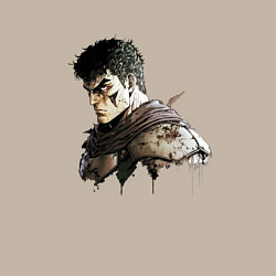 Свитшот хлопковый мужской Арт персонажа Гатс, цвет: миндальный — фото 2