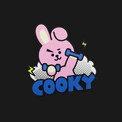 Свитшот хлопковый мужской Cooky BT21 Jungkook, цвет: черный — фото 2