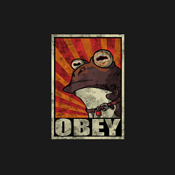 Свитшот хлопковый мужской Obey frog, цвет: черный — фото 2