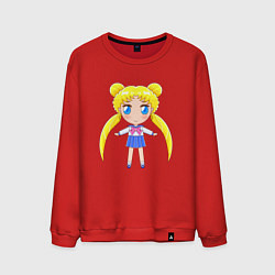 Свитшот хлопковый мужской Sailor moon chibi, цвет: красный