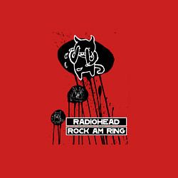 Свитшот хлопковый мужской Radiohead rock am ring, цвет: красный — фото 2