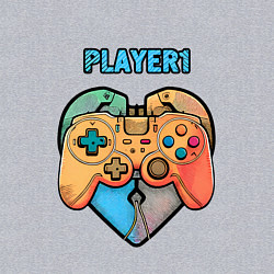 Свитшот хлопковый мужской Player 1, цвет: меланж — фото 2