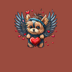 Свитшот хлопковый мужской Пёсик ангел, цвет: кирпичный — фото 2