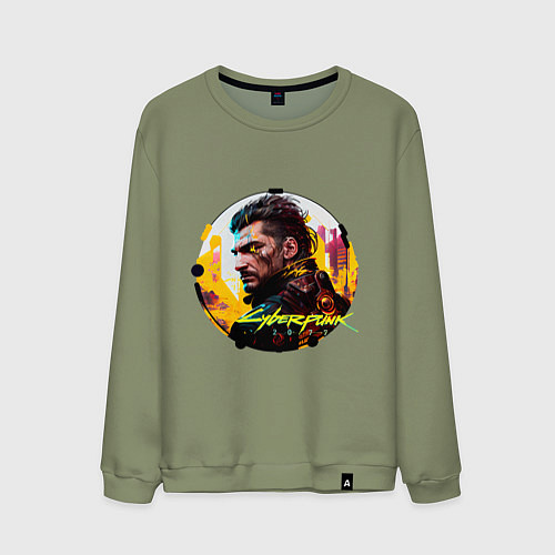 Мужской свитшот Cyberpunk, Luxury agario style / Авокадо – фото 1