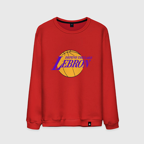 Мужской свитшот Defend the lake Lebron / Красный – фото 1