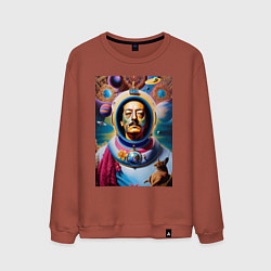 Свитшот хлопковый мужской Космонавт Сальвадор Дали, цвет: кирпичный