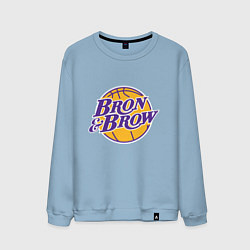 Свитшот хлопковый мужской Bron & Brow, цвет: мягкое небо