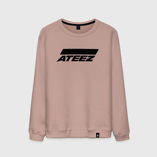 Мужской свитшот Ateez big logo / Пыльно-розовый – фото 1