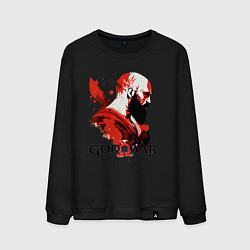 Свитшот хлопковый мужской Кратос, арт, цвет: черный
