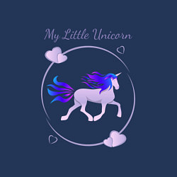 Свитшот хлопковый мужской My little unicorn, цвет: тёмно-синий — фото 2
