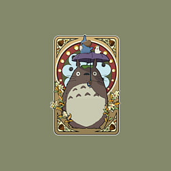 Свитшот хлопковый мужской Totoro card, цвет: авокадо — фото 2
