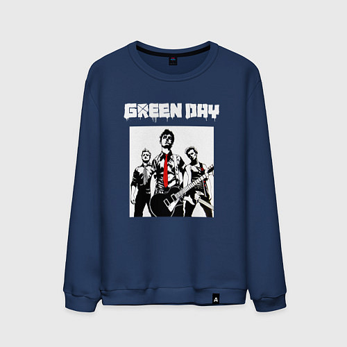 Мужской свитшот Greed Day rock / Тёмно-синий – фото 1