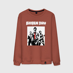 Свитшот хлопковый мужской Greed Day rock, цвет: кирпичный