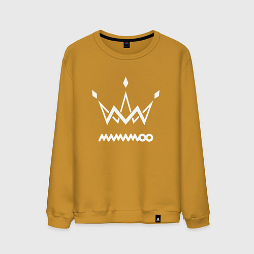 Мужской свитшот Mamamoo white logo / Горчичный – фото 1
