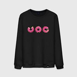 Свитшот хлопковый мужской VAG donut, цвет: черный