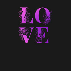 Свитшот хлопковый мужской Love Любовь цветы, цвет: черный — фото 2