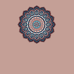 Свитшот хлопковый мужской Индийская Mandala, цвет: пыльно-розовый — фото 2