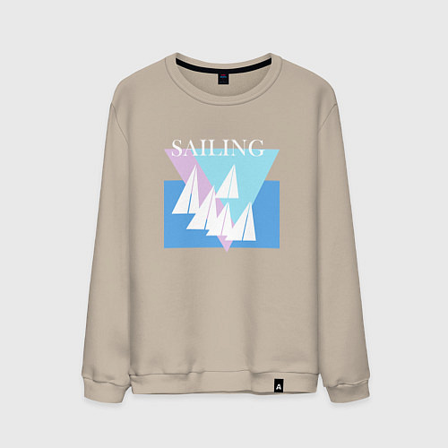 Мужской свитшот Парусный спорт / Миндальный – фото 1