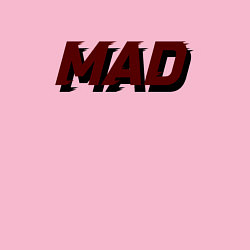 Свитшот хлопковый мужской Надпись с полосами от скорости mad, цвет: светло-розовый — фото 2