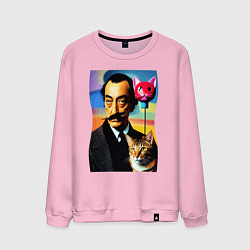 Мужской свитшот Salvador Dali and cat