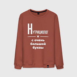 Мужской свитшот Нутрициолог с очень большой буквы