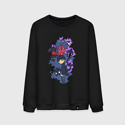 Свитшот хлопковый мужской Владыка теней, цвет: черный