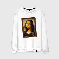 Свитшот хлопковый мужской Mona Simpson, цвет: белый