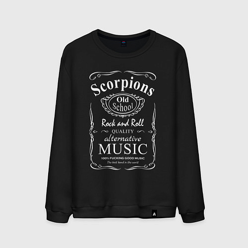 Мужской свитшот Scorpions в стиле Jack Daniels / Черный – фото 1