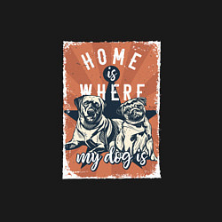 Свитшот хлопковый мужской Home is where my dog is, цвет: черный — фото 2