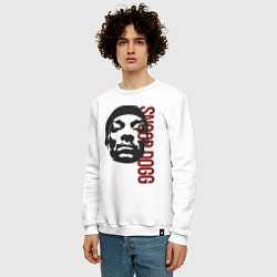 Свитшот хлопковый мужской Репер Snoop Dogg, цвет: белый — фото 2