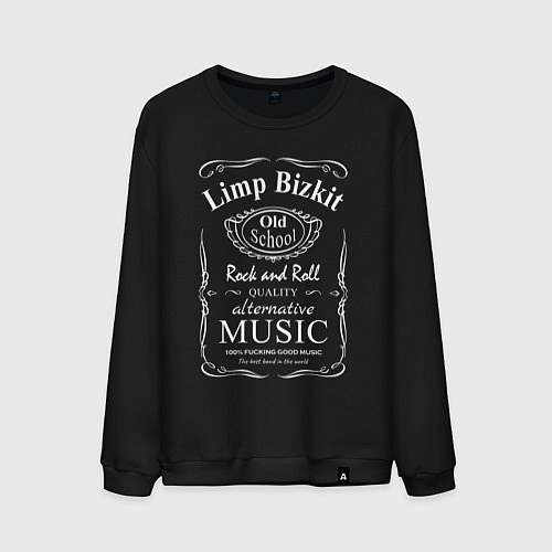 Мужской свитшот Limp Bizkit в стиле Jack Daniels / Черный – фото 1