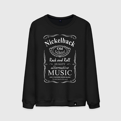 Мужской свитшот Nickelback в стиле Jack Daniels / Черный – фото 1