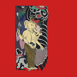 Свитшот хлопковый мужской Послание слона, цвет: красный — фото 2