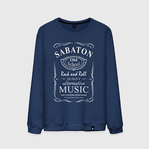 Мужской свитшот Sabaton в стиле Jack Daniels / Тёмно-синий – фото 1