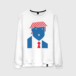 Свитшот хлопковый мужской USA Trump, цвет: белый
