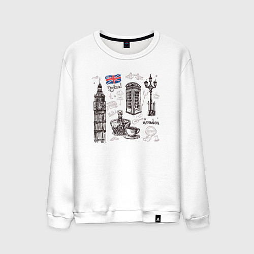 Мужской свитшот London city / Белый – фото 1