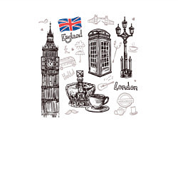 Свитшот хлопковый мужской London city, цвет: белый — фото 2