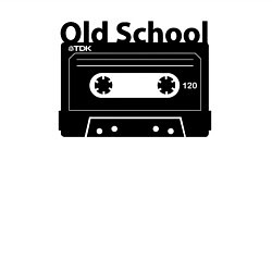 Свитшот хлопковый мужской Old school music, цвет: белый — фото 2