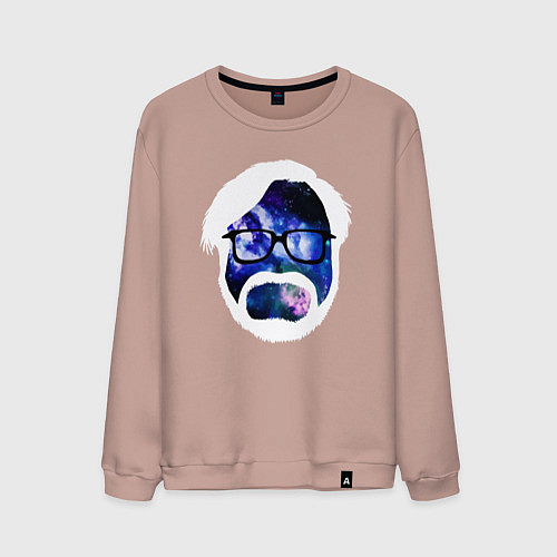 Мужской свитшот Космический Миядзаки / Пыльно-розовый – фото 1