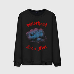 Свитшот хлопковый мужской Motorhead Iron Fist, цвет: черный