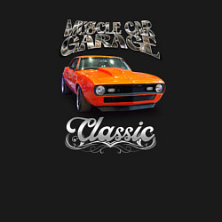 Свитшот хлопковый мужской Маслкар Chevrolet Camaro SS 1968, цвет: черный — фото 2