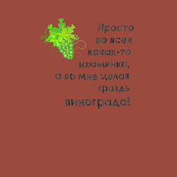 Свитшот хлопковый мужской Во мне целая гроздь винограда, цвет: кирпичный — фото 2